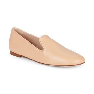 Stuart Weitzman Myguy Leather Venetian Loafers in Blush